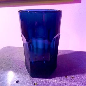 Vintage Blue Glass. Thick glass base